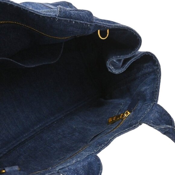 Prada Blue Denim Canapa Tote Handbag - Picture 11 of 11